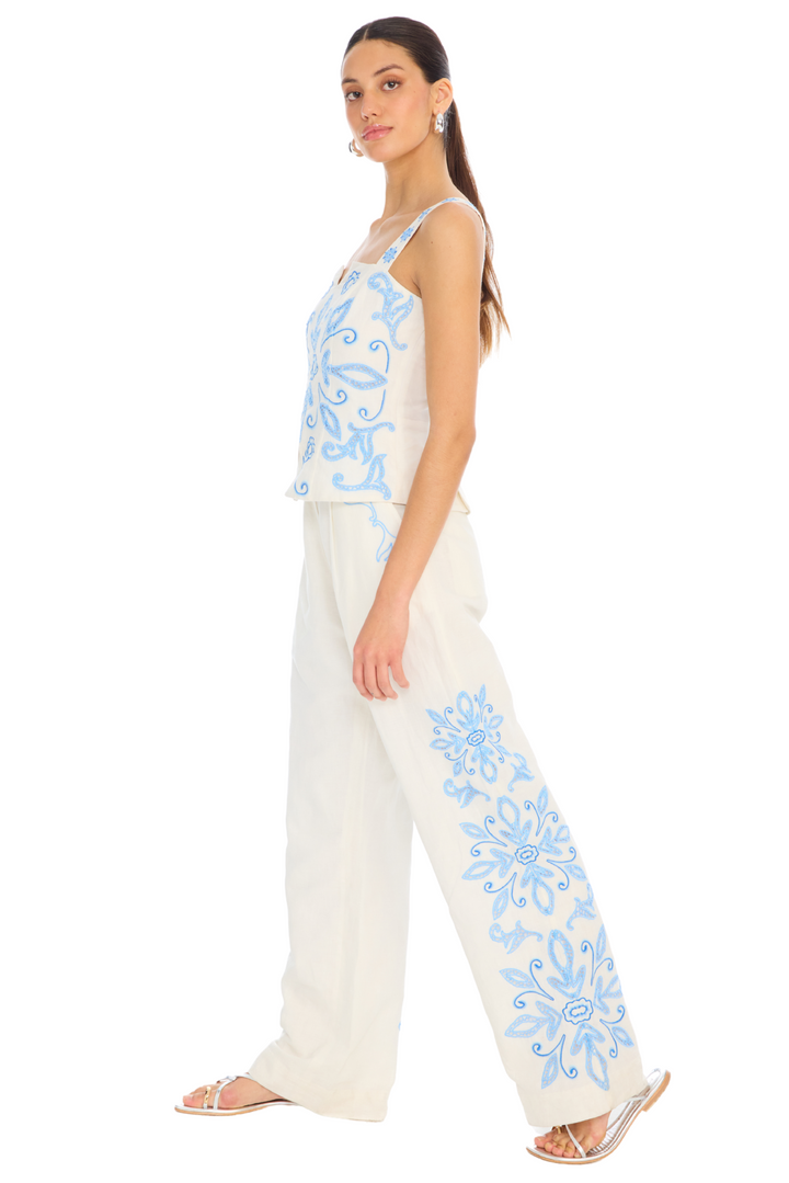 EMBROIDERED AUDREY PANT