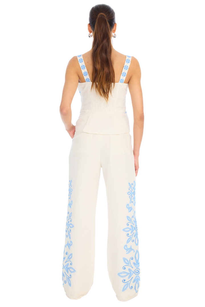 EMBROIDERED AUDREY PANT