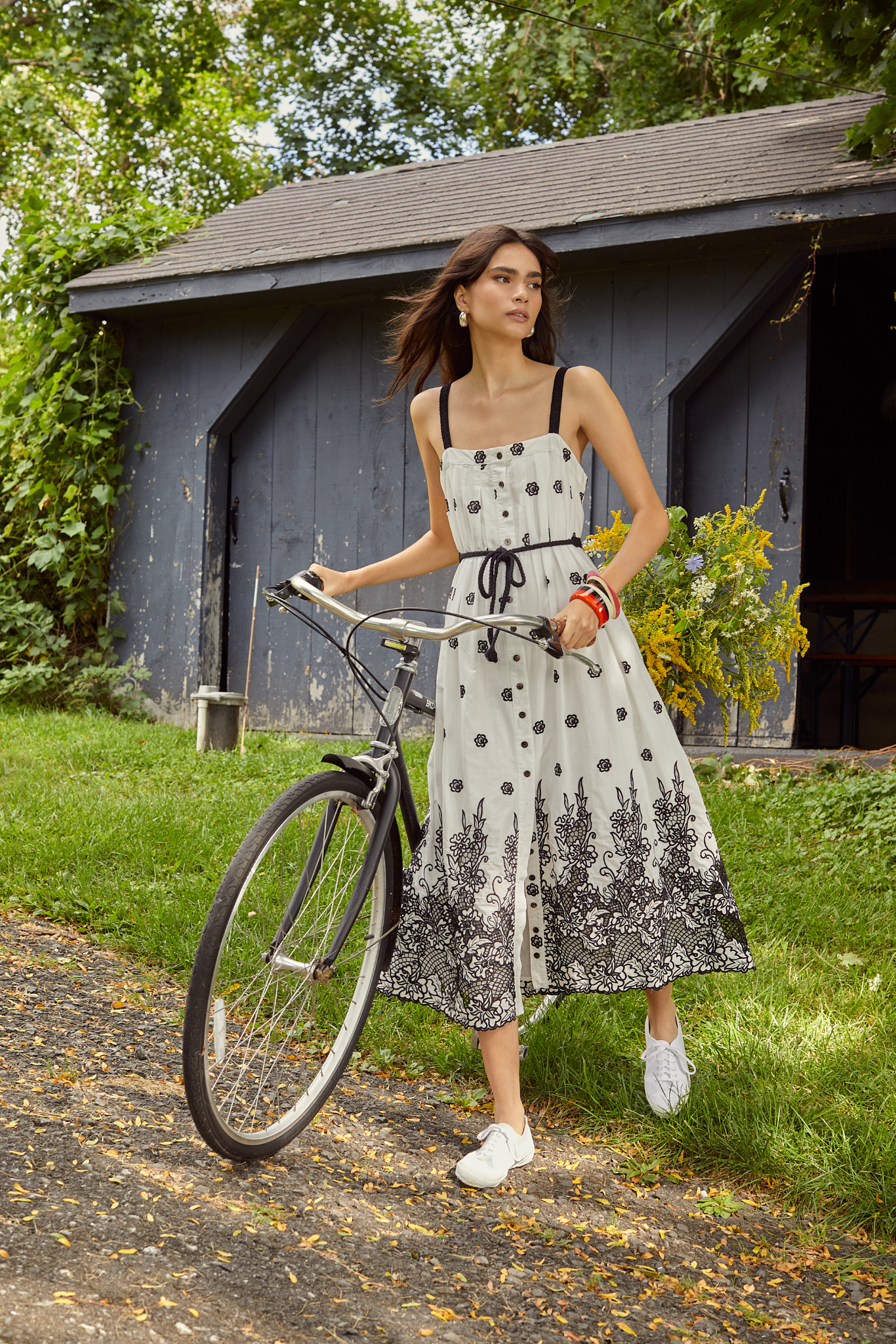allison new york embroidered dress Mira Embroidered Midi Dress In Tuscan Tan On Sale Now with Up to 38% Off