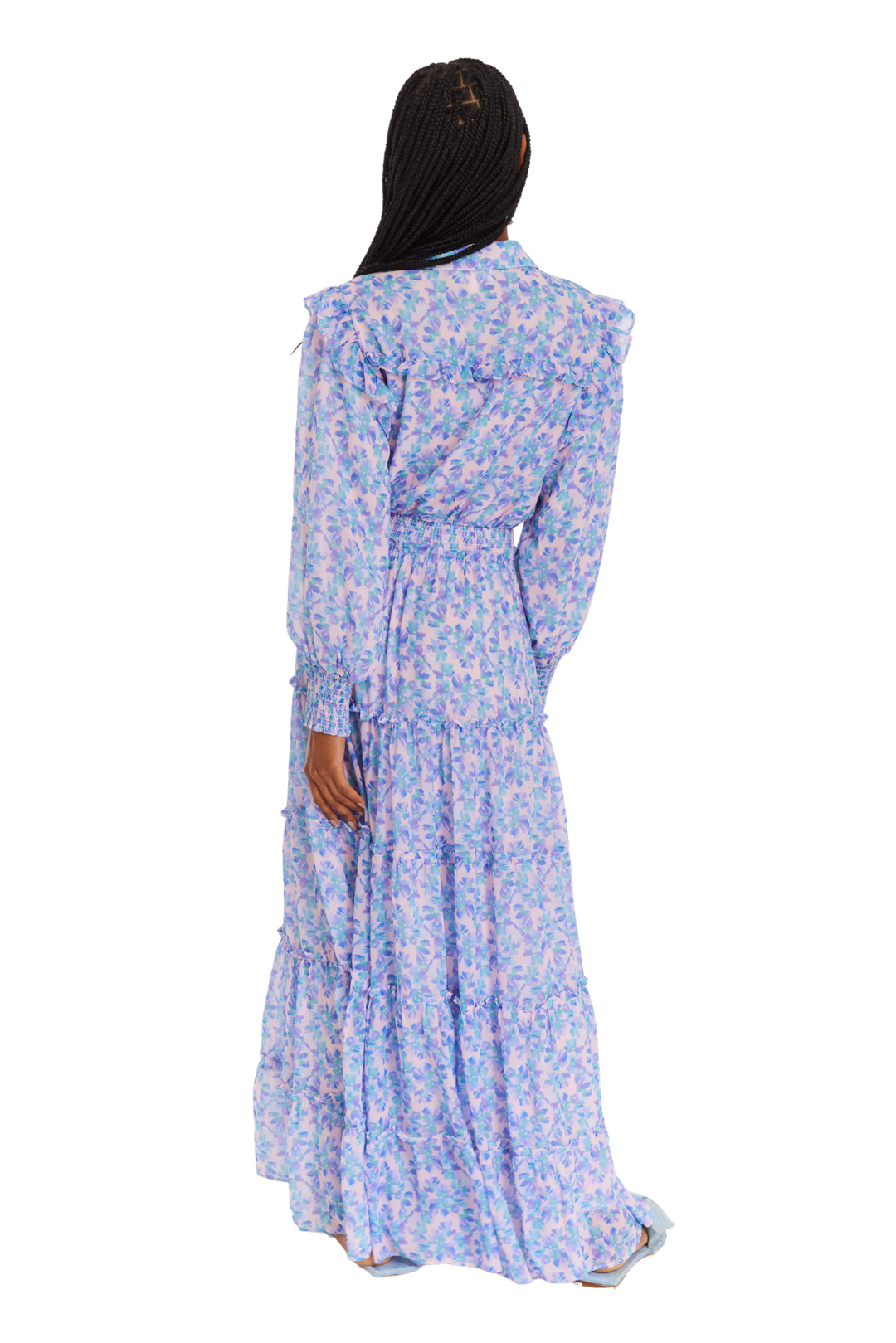 PURPLE FLORAL MAXI DRESS