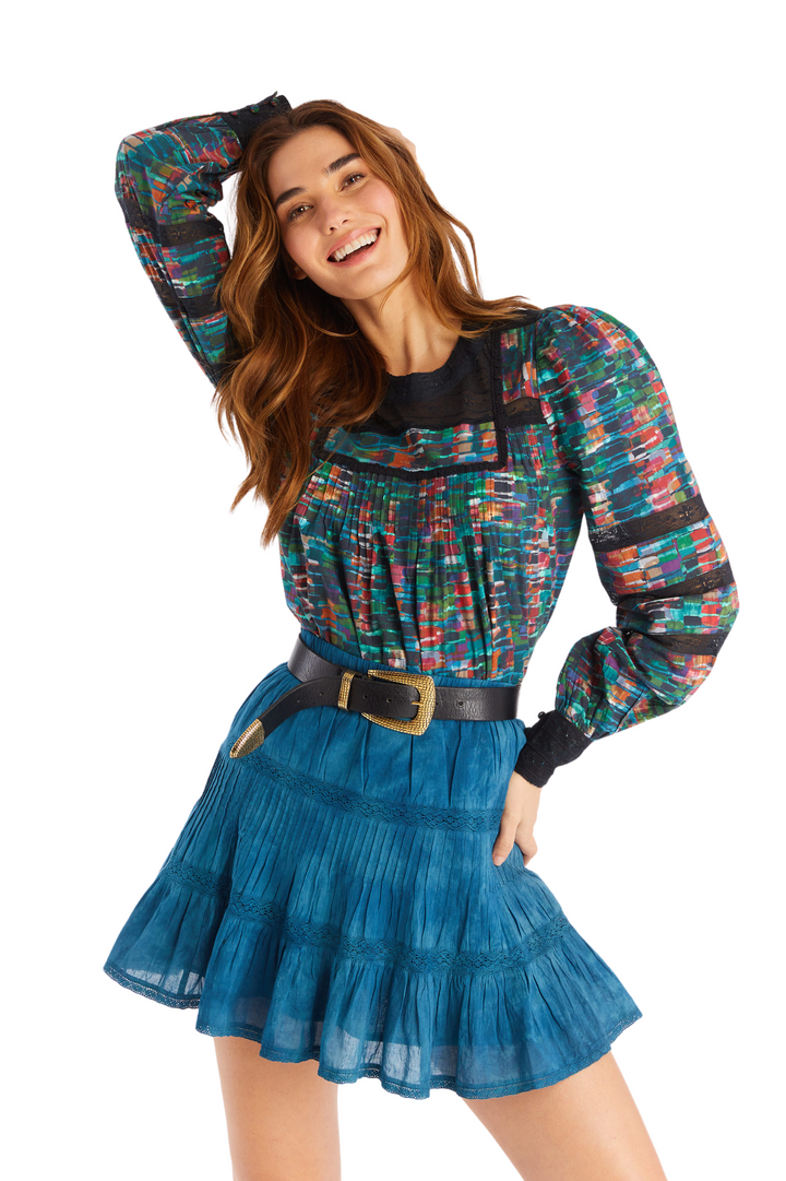 EMMIE MINI SKIRT - TEAL