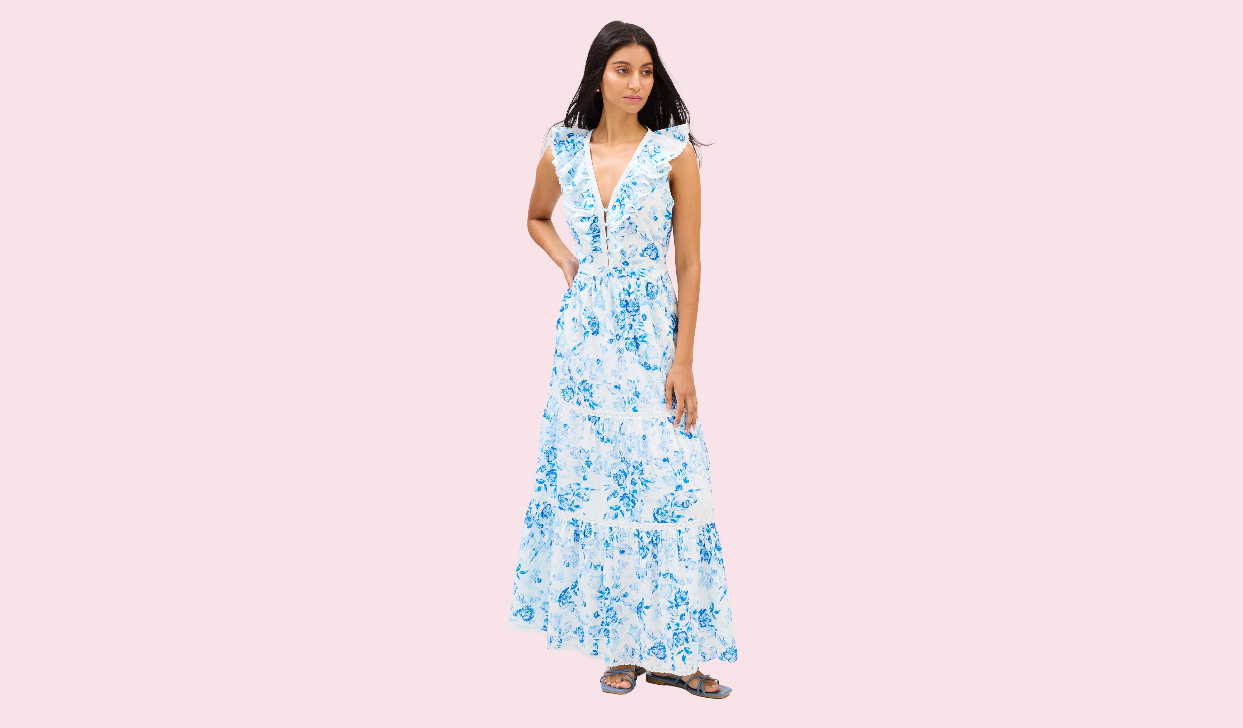 EMBROIDERED LILA DRESS ALLISON New York EMBROIDERED LILA DRESS ALLISON New York