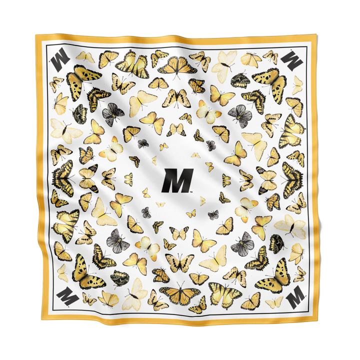 The University of Missouri (Mizzou) - Butterfly Square Silk Scarf