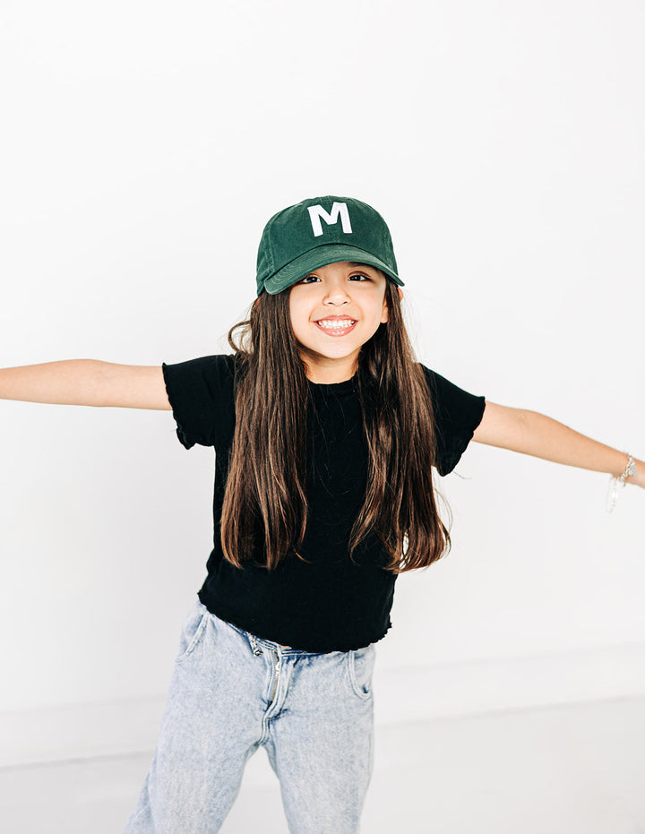 Hunter Green Letter Baseball Hat