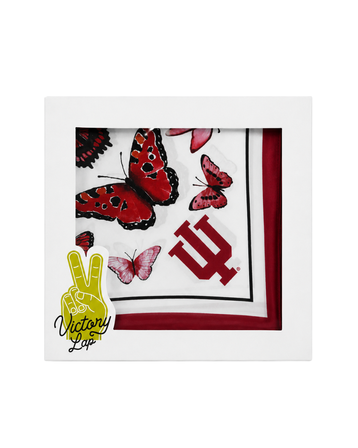 Indiana University - Butterfly Square Silk Scarf