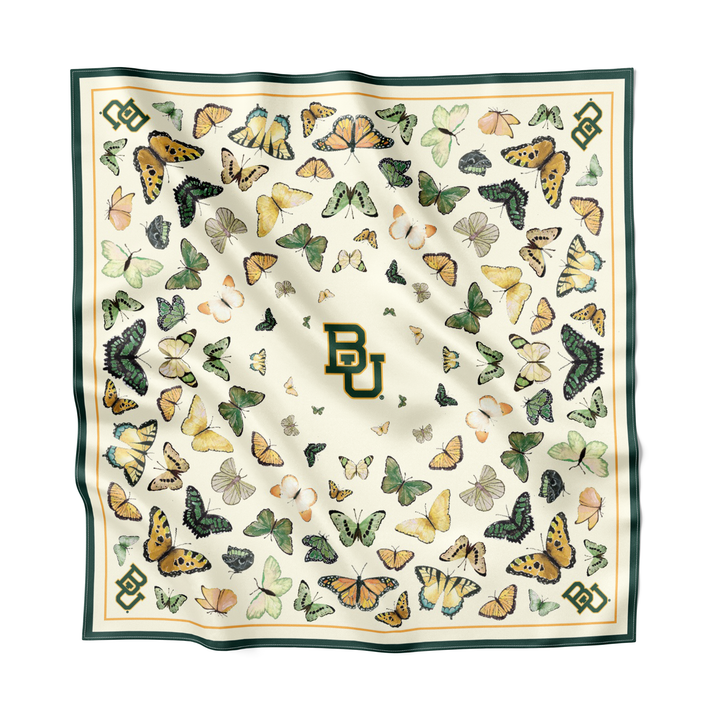 Baylor University - Butterfly Square Silk Scarf