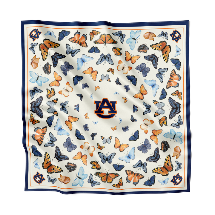 Auburn University - Butterfly Square Silk Scarf