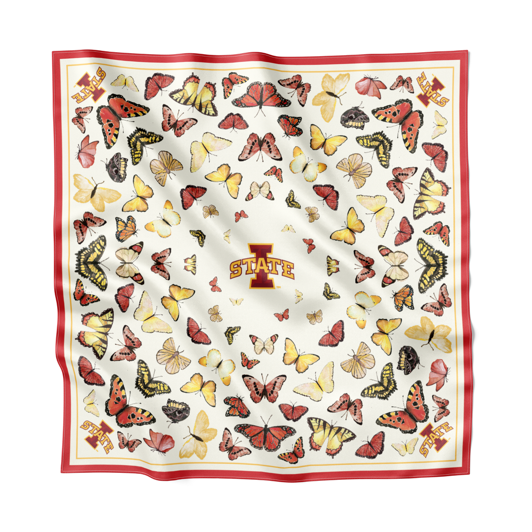 Iowa State University - Butterfly Square Silk Scarf