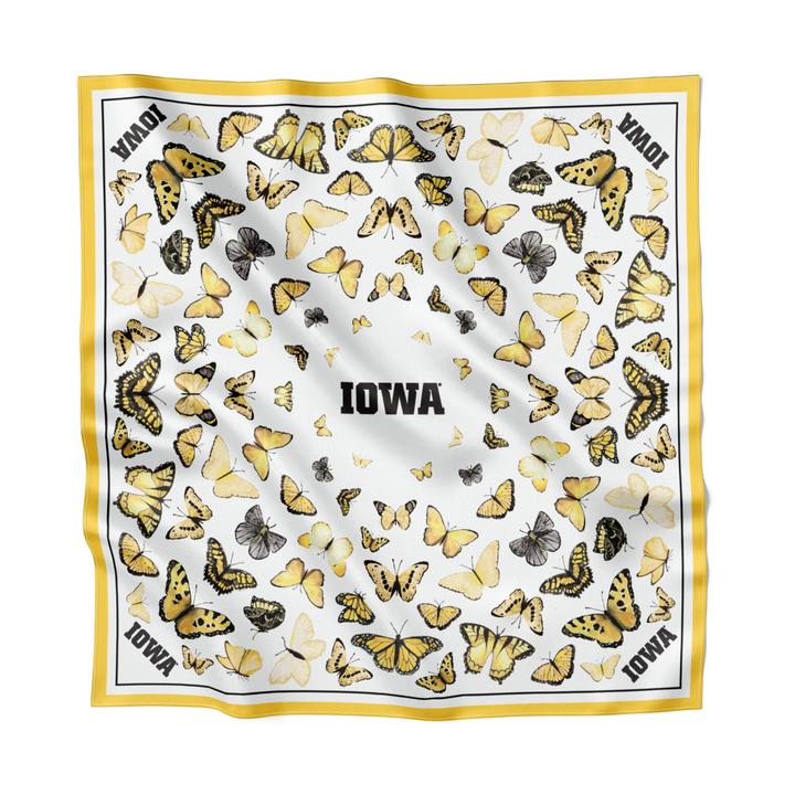 The University of Iowa - Butterfly Square Silk Scarf