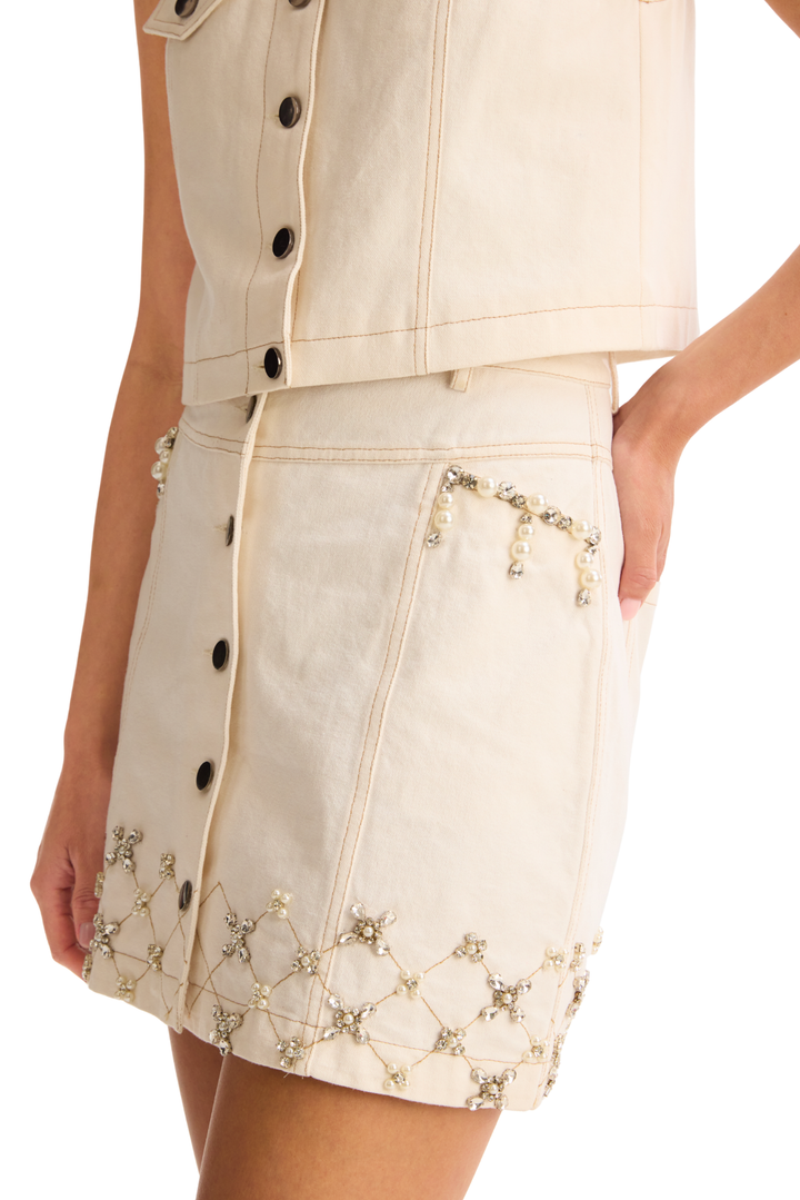 RHINSTONE HARPER SKIRT