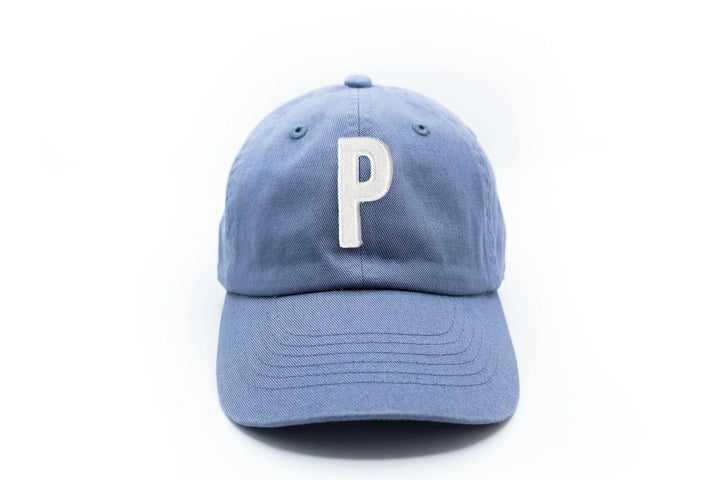 Dusty Blue Letter Baseball Hat