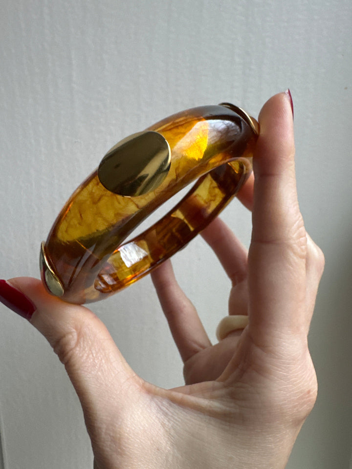 Tortoise or Jade Resin Bangle