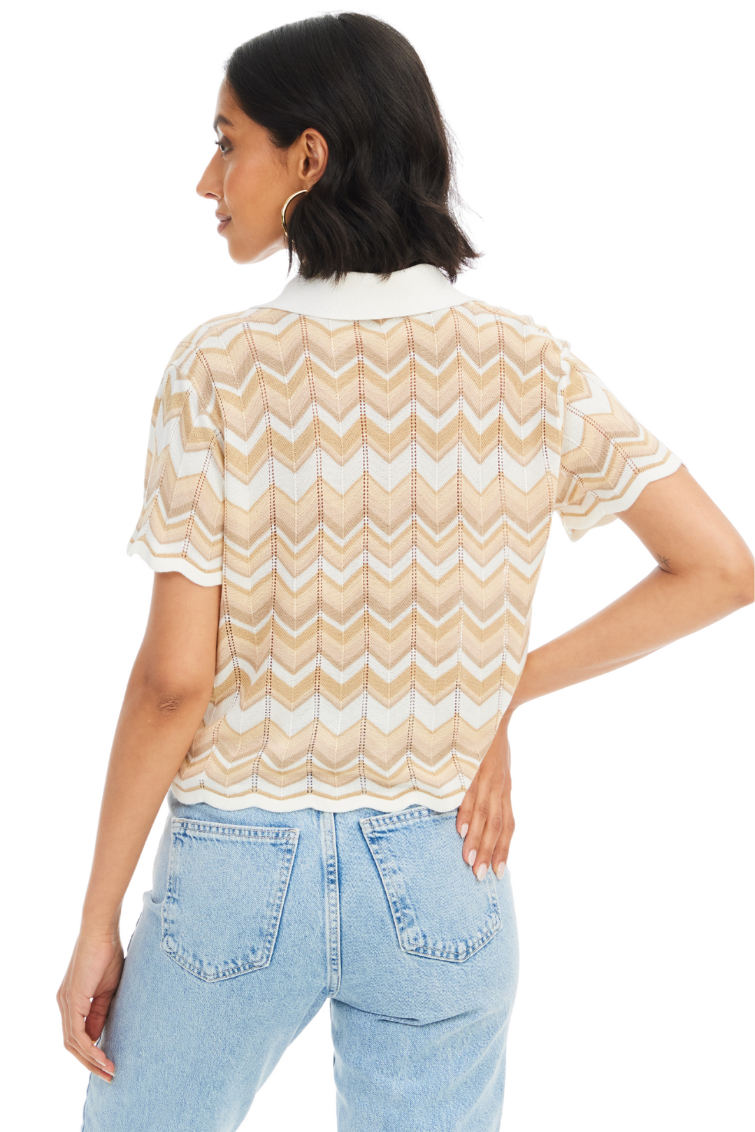 CHEVRON KNIT PULLOVER