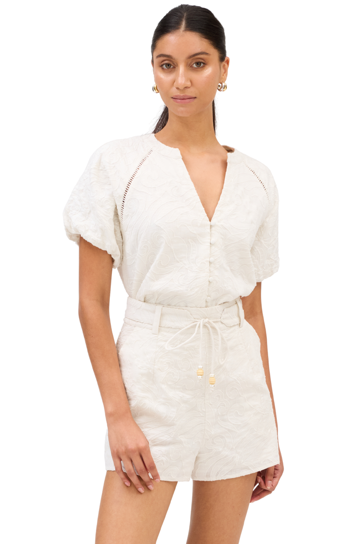 EMBROIDERED JOSEPHINE TOP