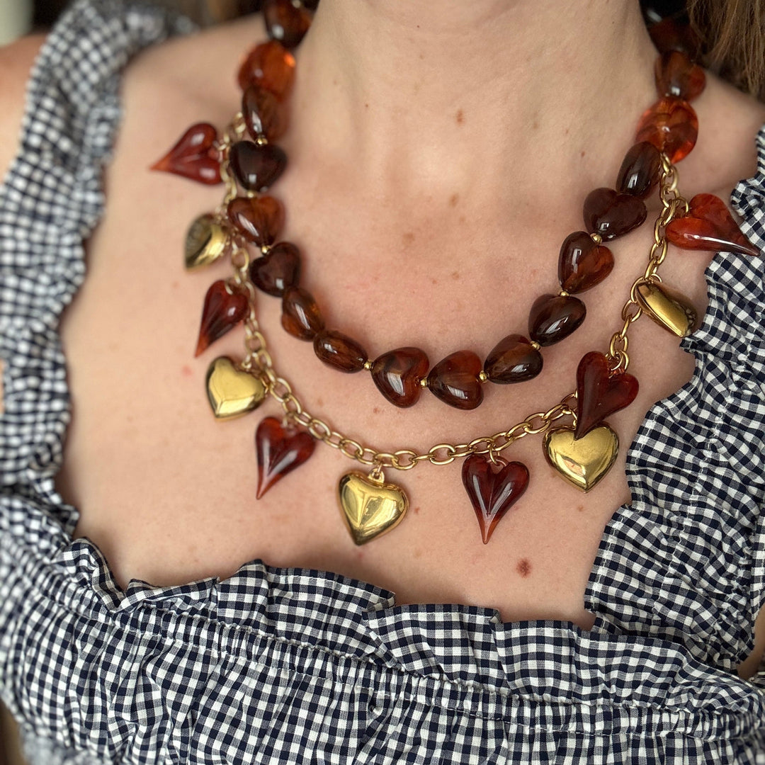 Tortoise Heart Charm Necklace
