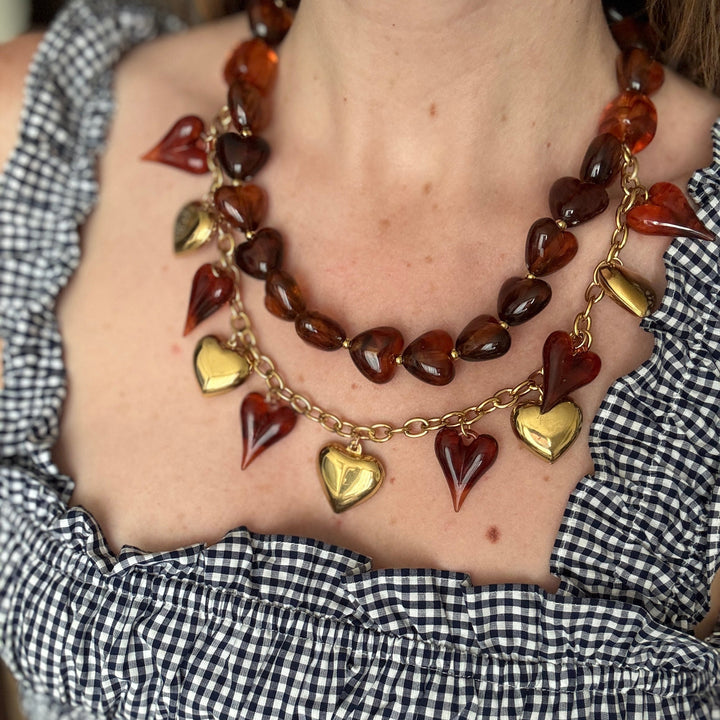 Tortoise Heart Charm Necklace