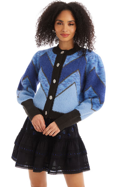 FUZZY CHEVRON CARDIGAN – ALLISON New York