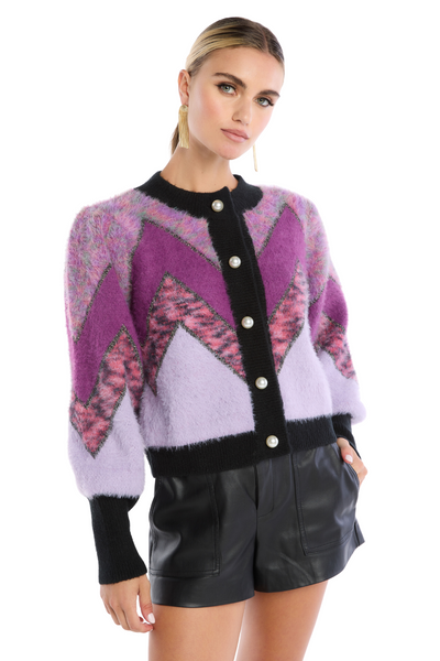 Grunge airy knit cardigan / ECRU / ニットカーディガン