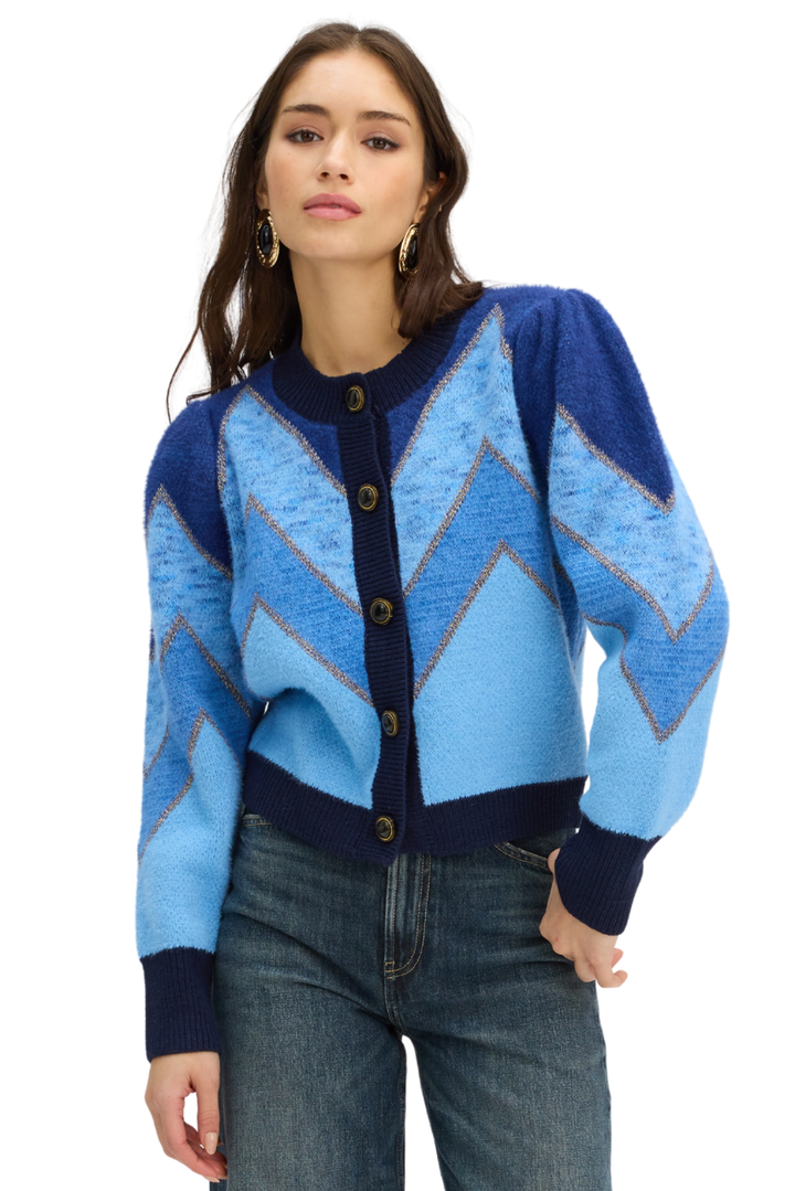 FUZZY CHEVRON SWEATER