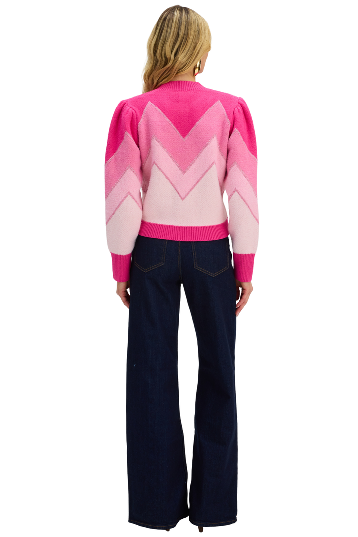 FUZZY CHEVRON SWEATER