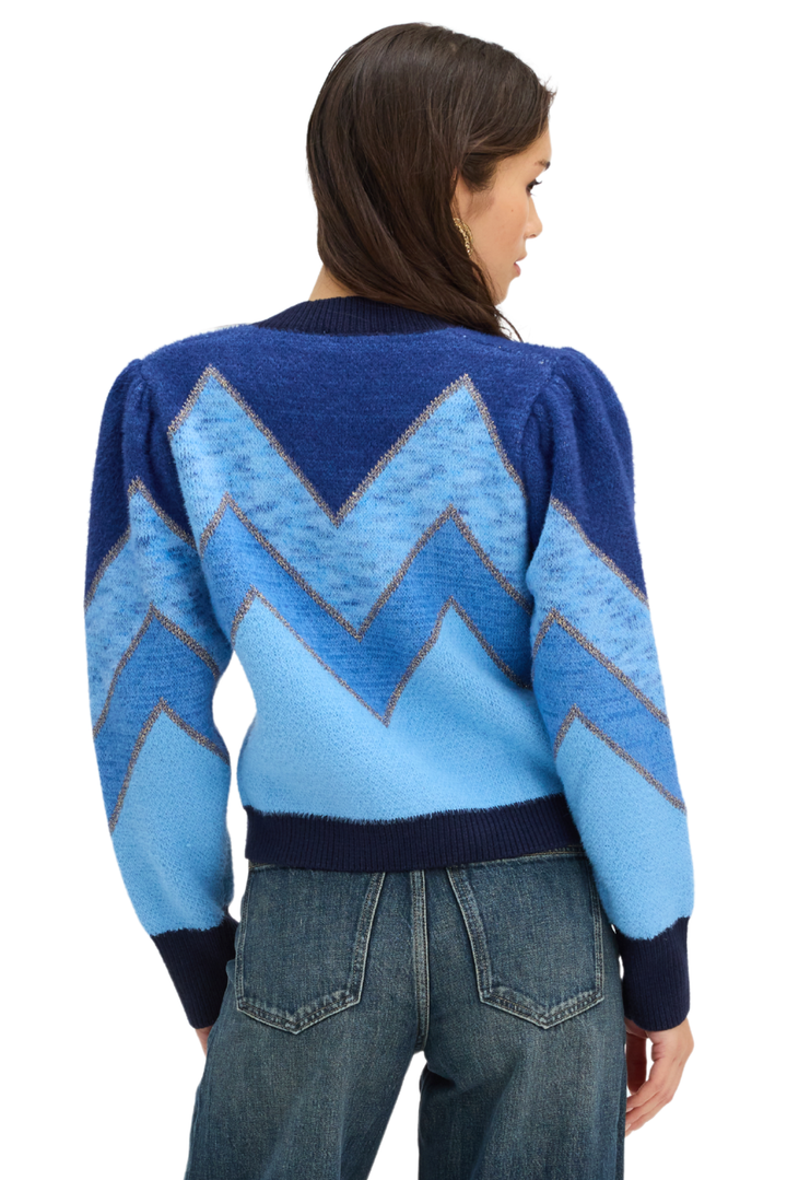 FUZZY CHEVRON SWEATER