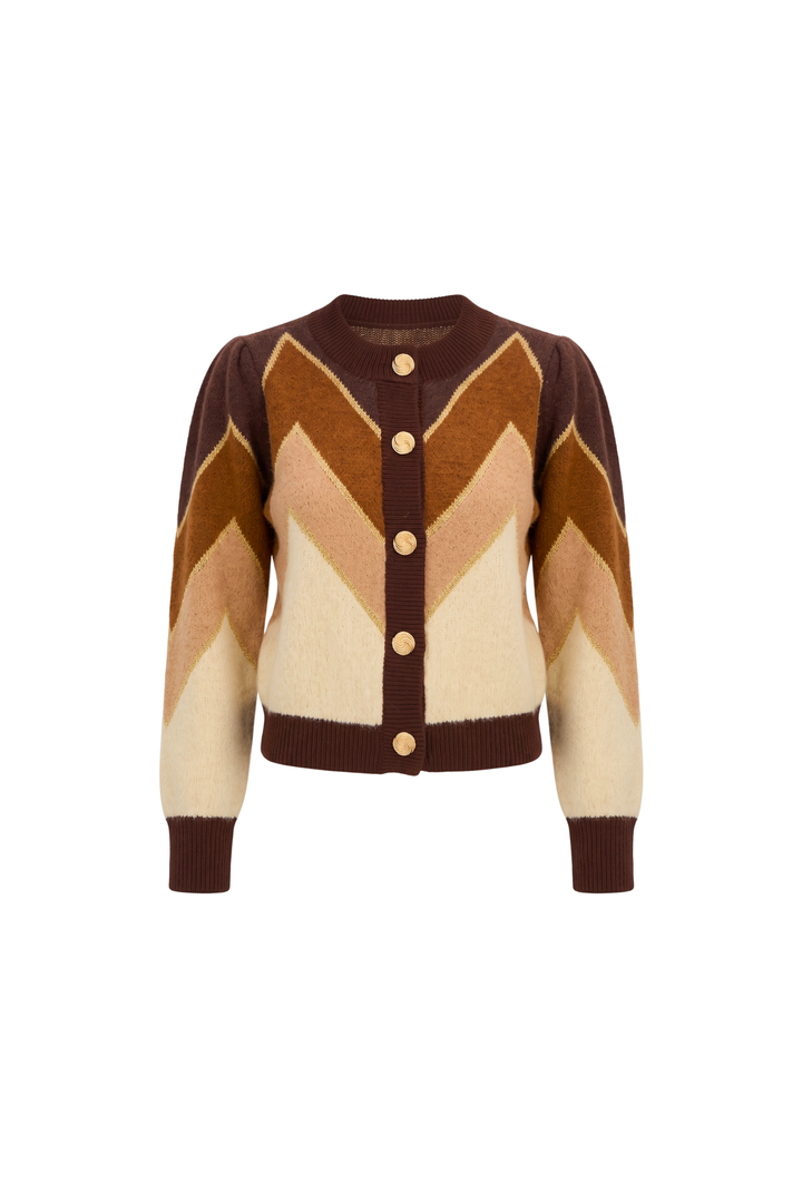 FUZZY CHEVRON SWEATER