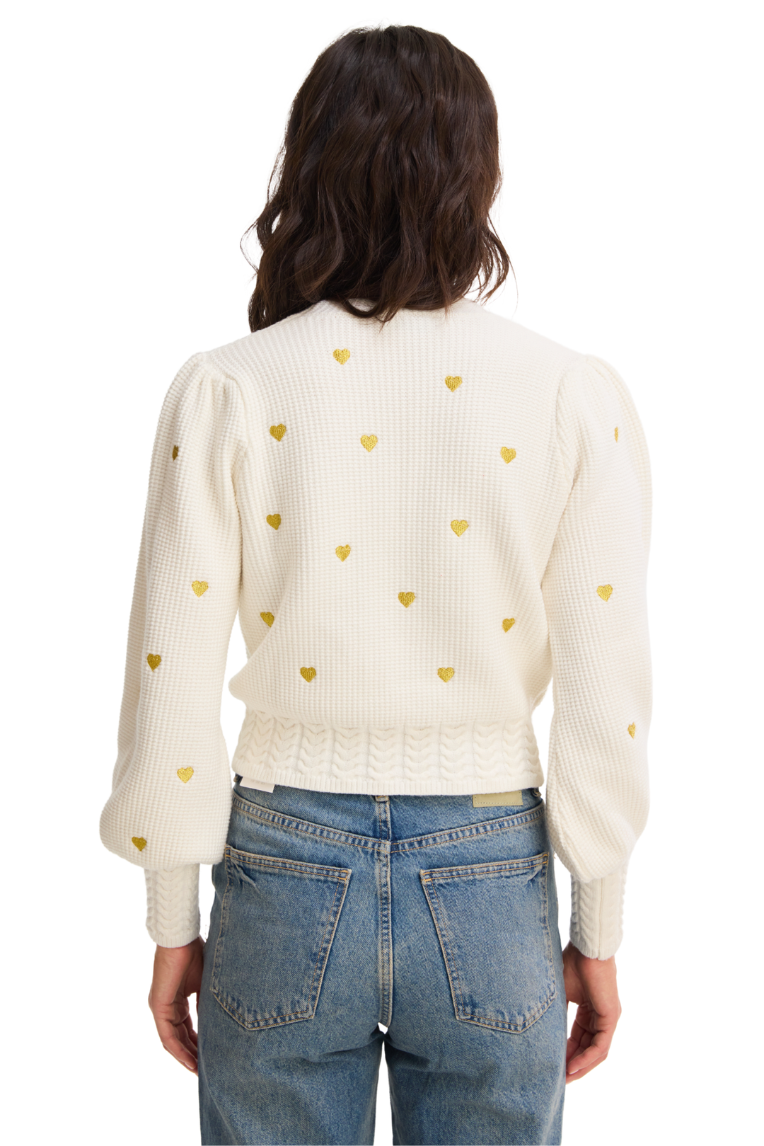 GOLD HEARTS PIPER CARDIGAN