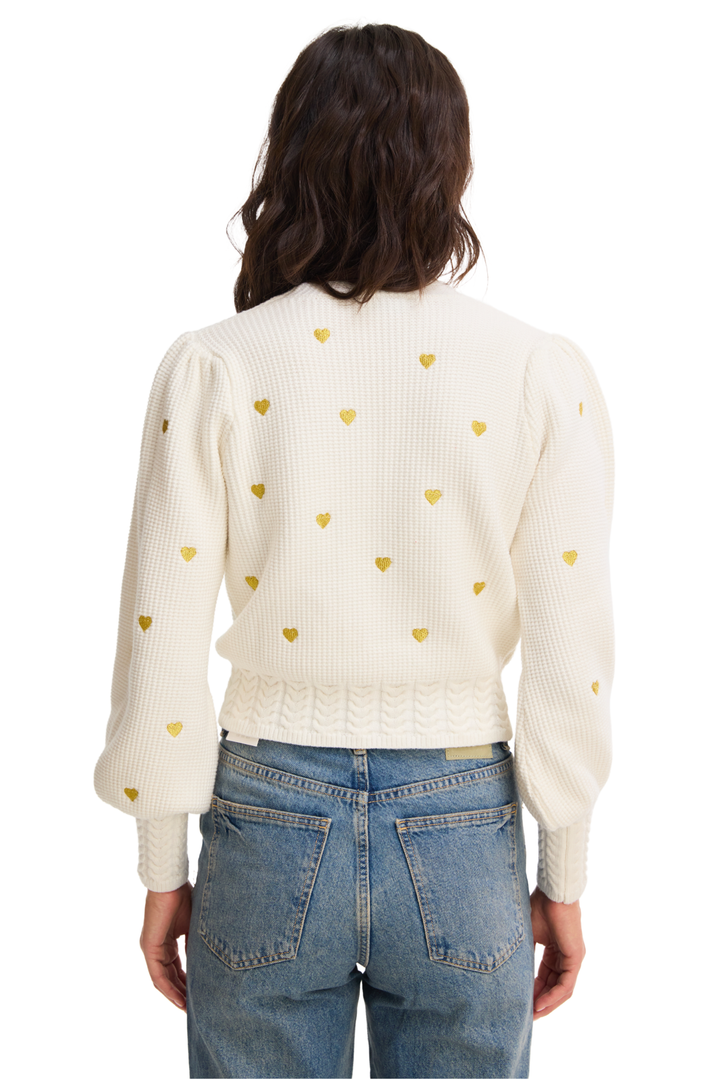 GOLD HEARTS PIPER CARDIGAN