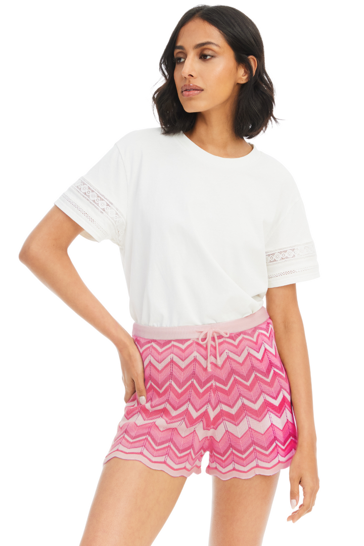 CHEVRON KNIT SHORTS