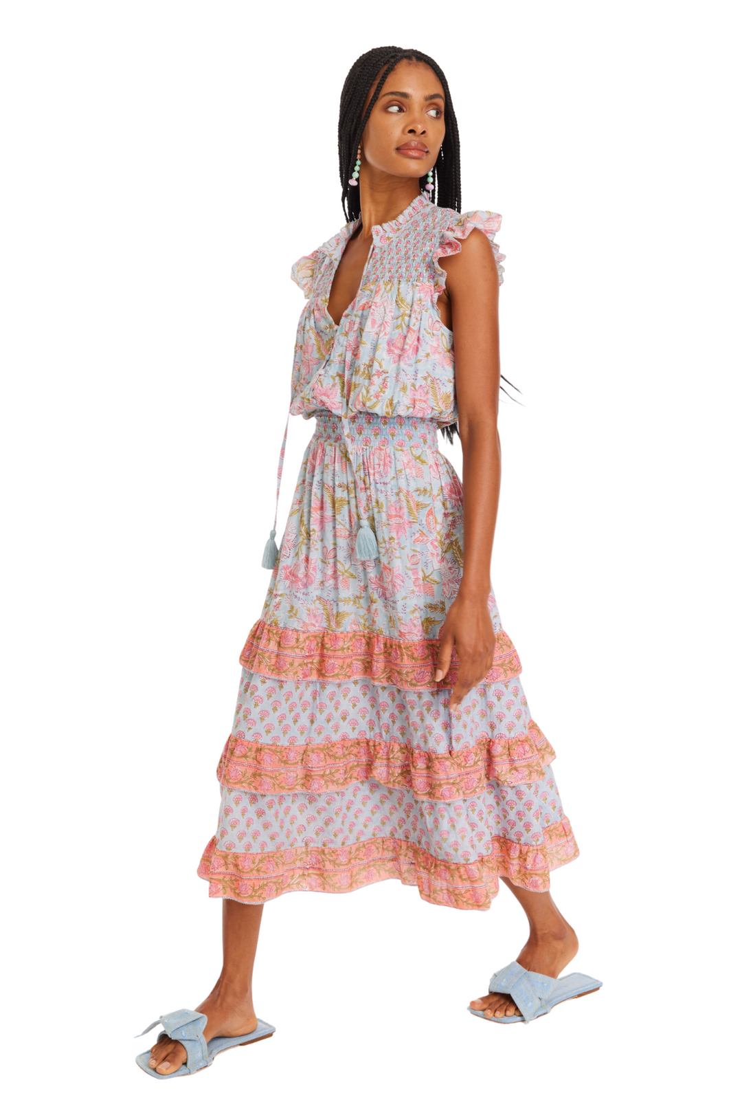 misha midi dress Misha Midi Dress in White L / Cream