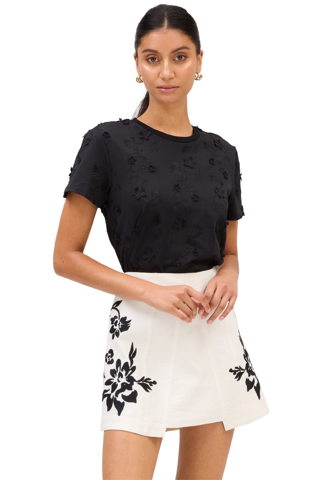 EMBROIDERED CAROLINE SKIRT