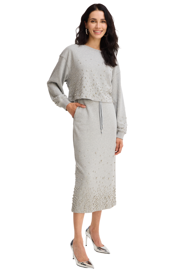 RHINESTONE MIDI SKIRT