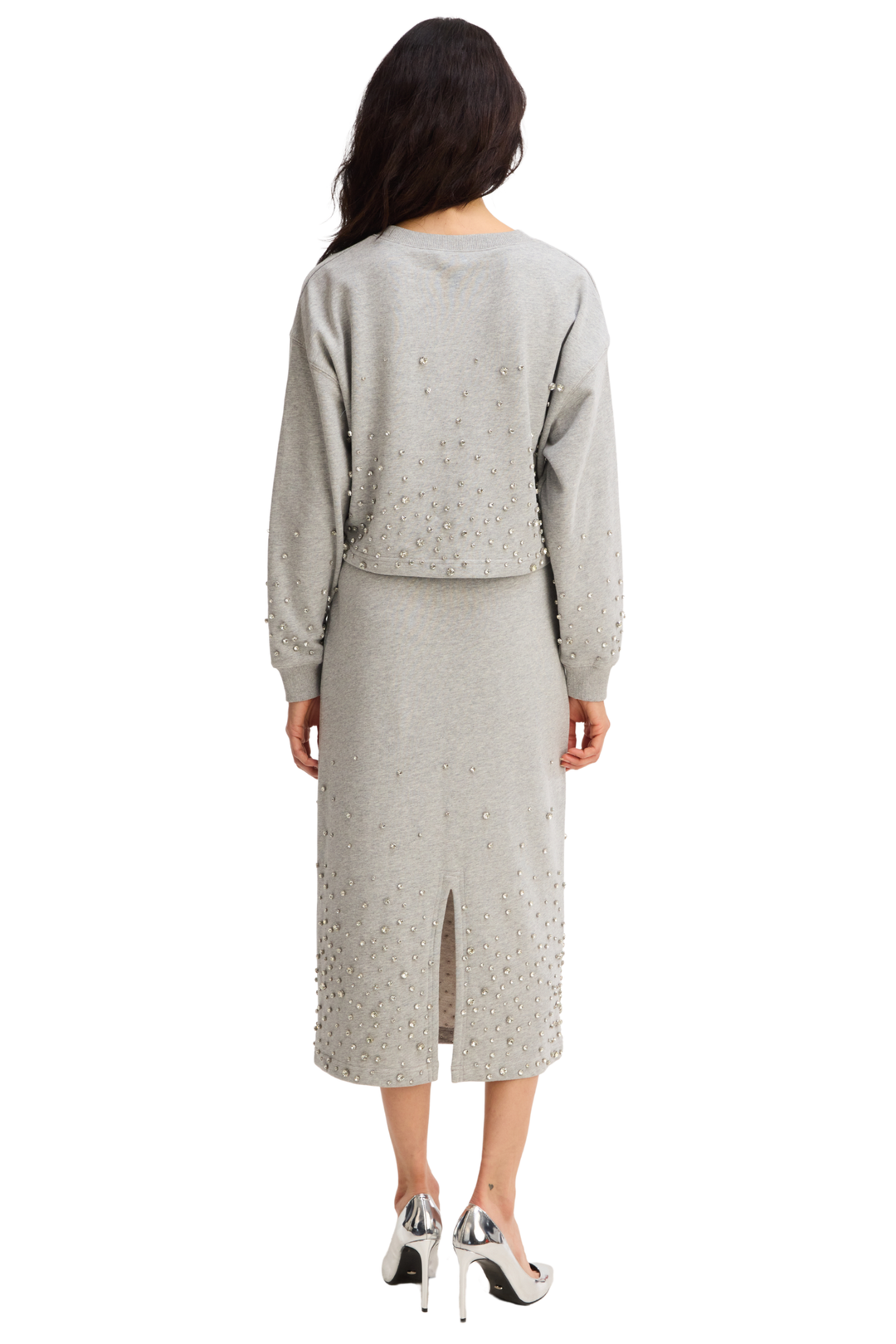 RHINESTONE MIDI SKIRT