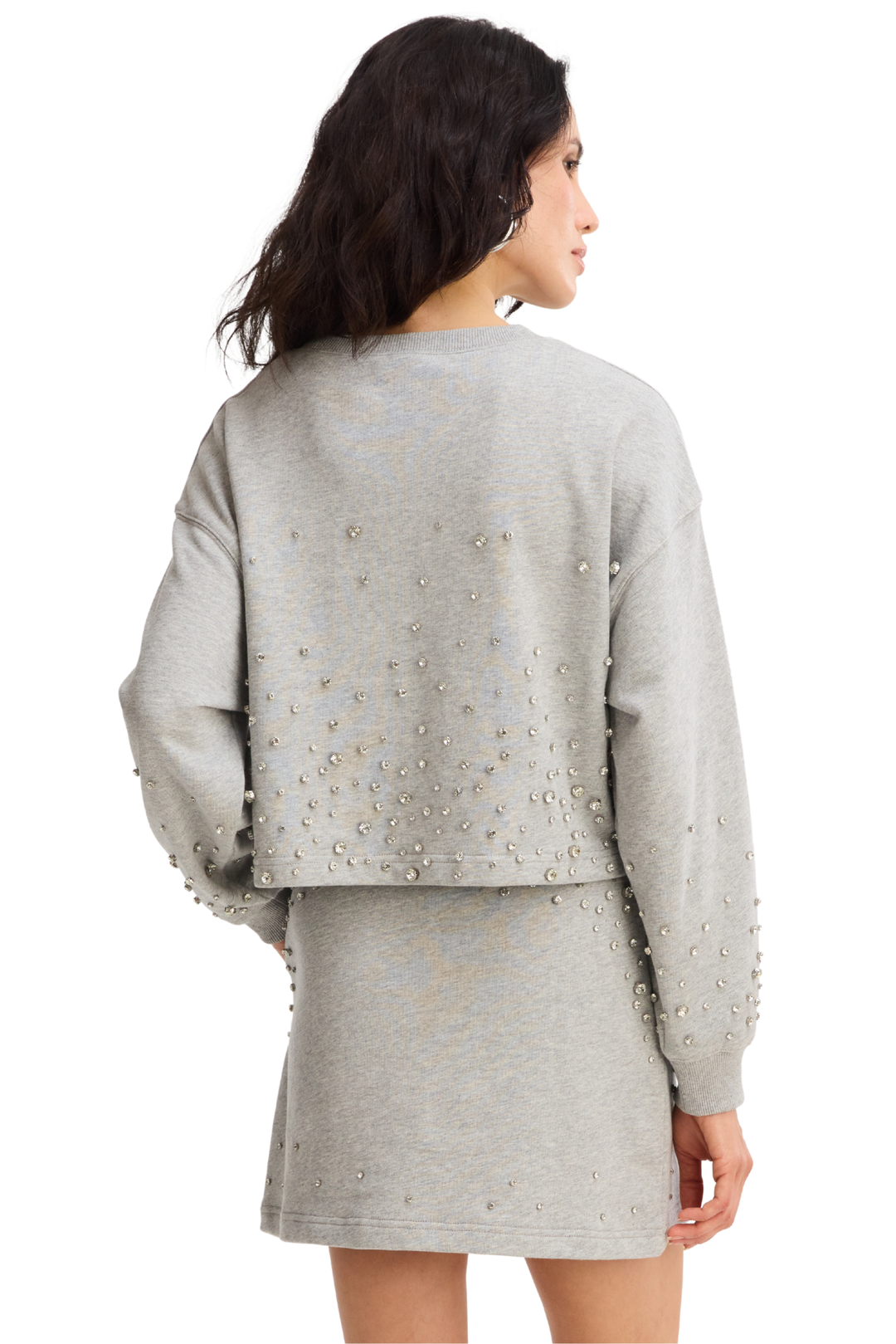 RHINESTONE CROPPED PULLOVER