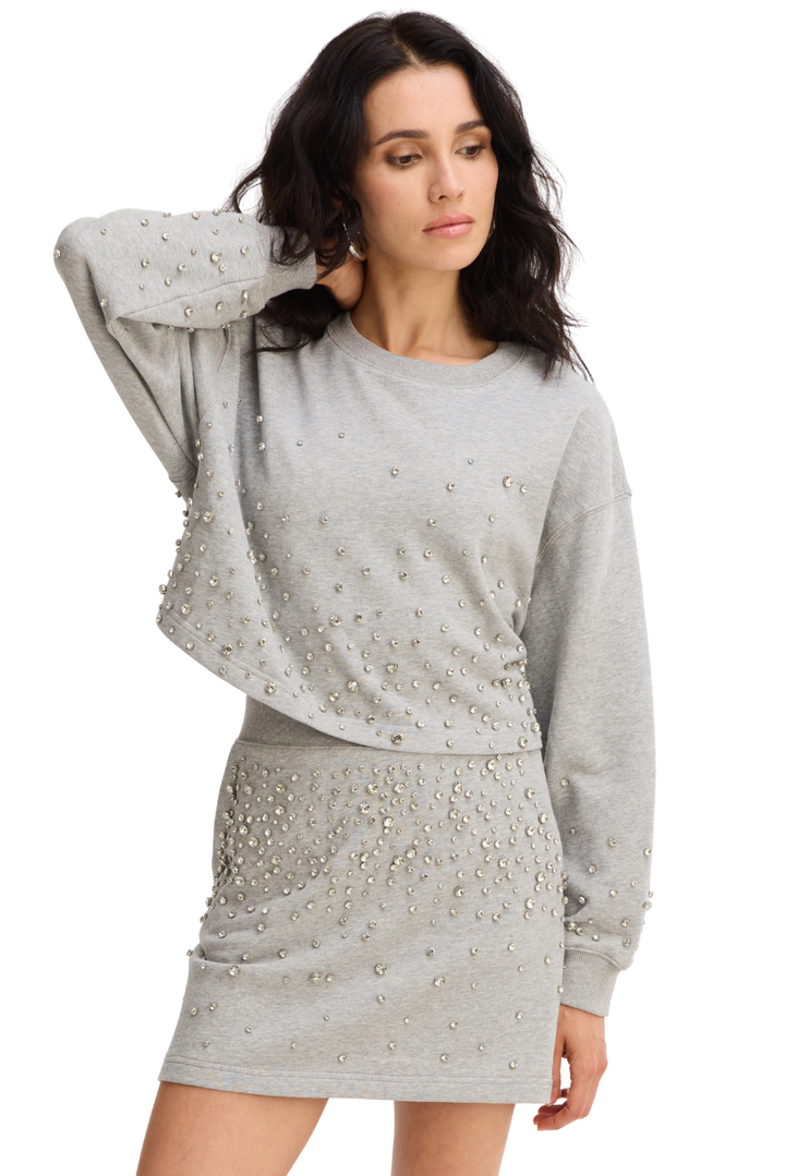 RHINESTONE MINI SKIRT