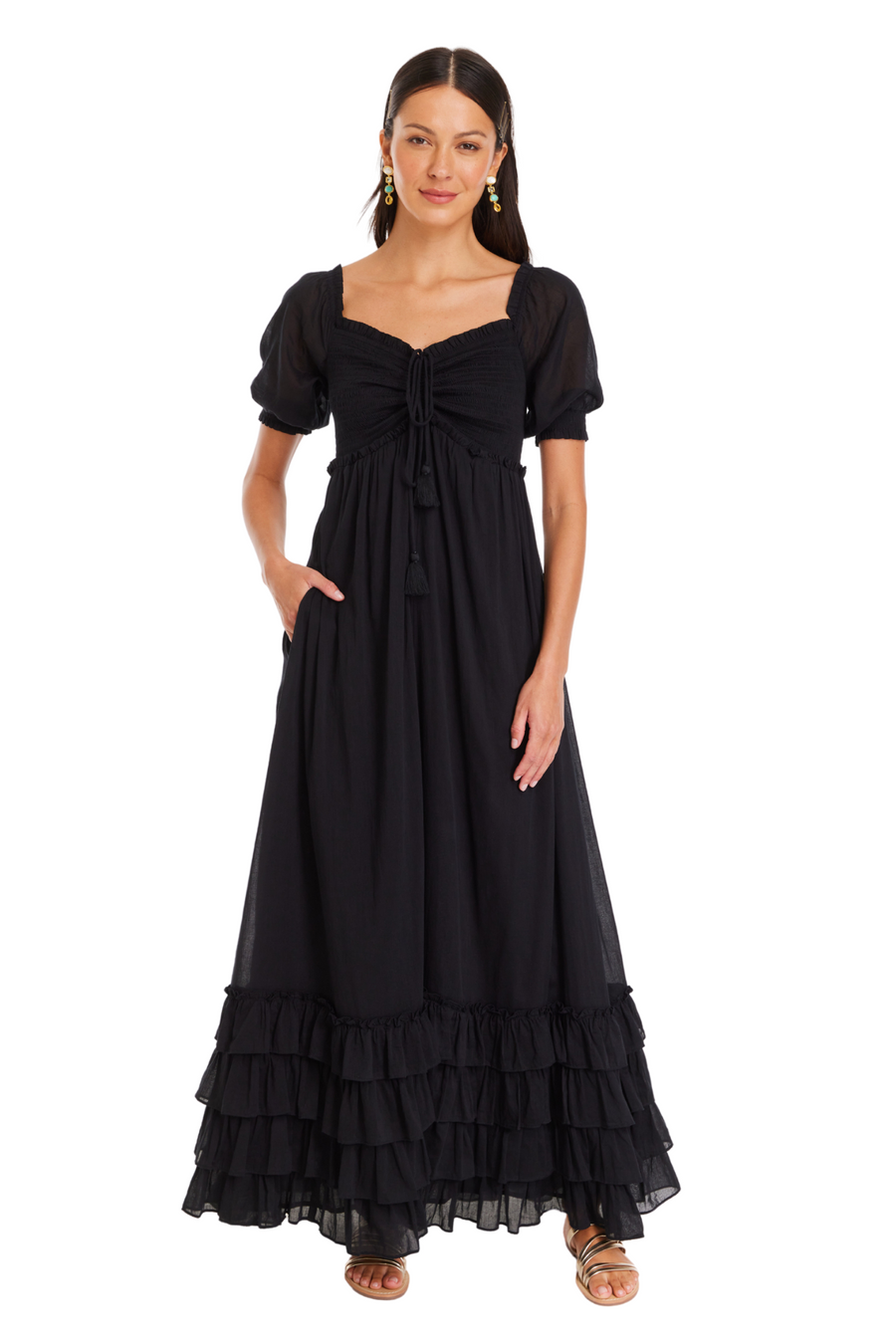 SIENNA MAXI BOW DRESS main image 0