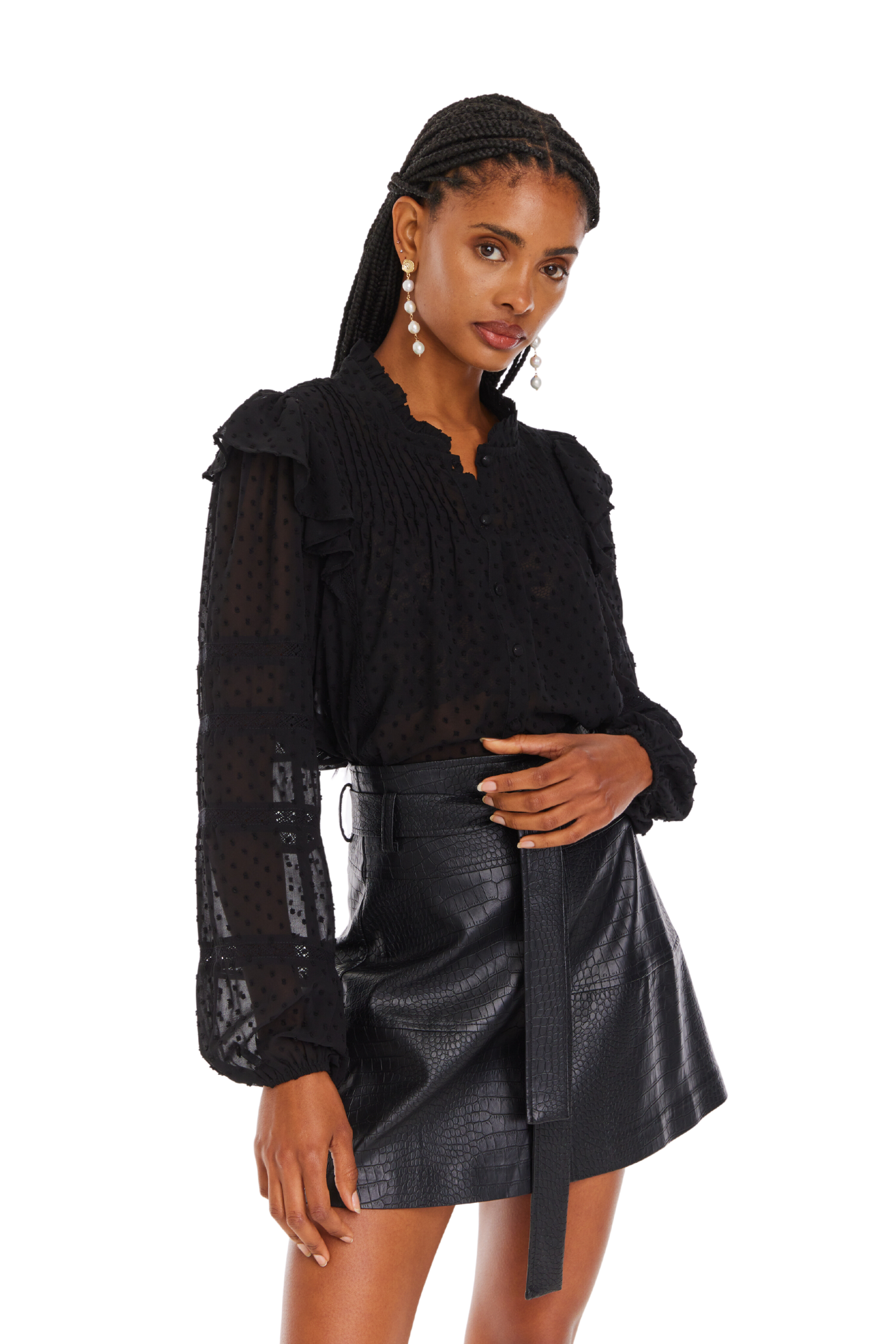 Sophia Lace Detail Blouse