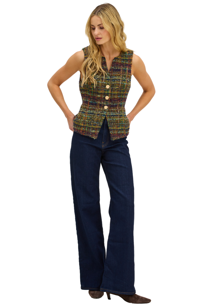 TWEED OLIVER VEST