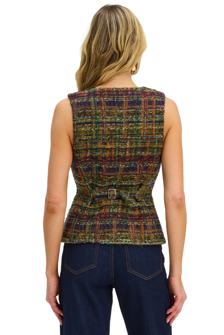 TWEED OLIVER VEST