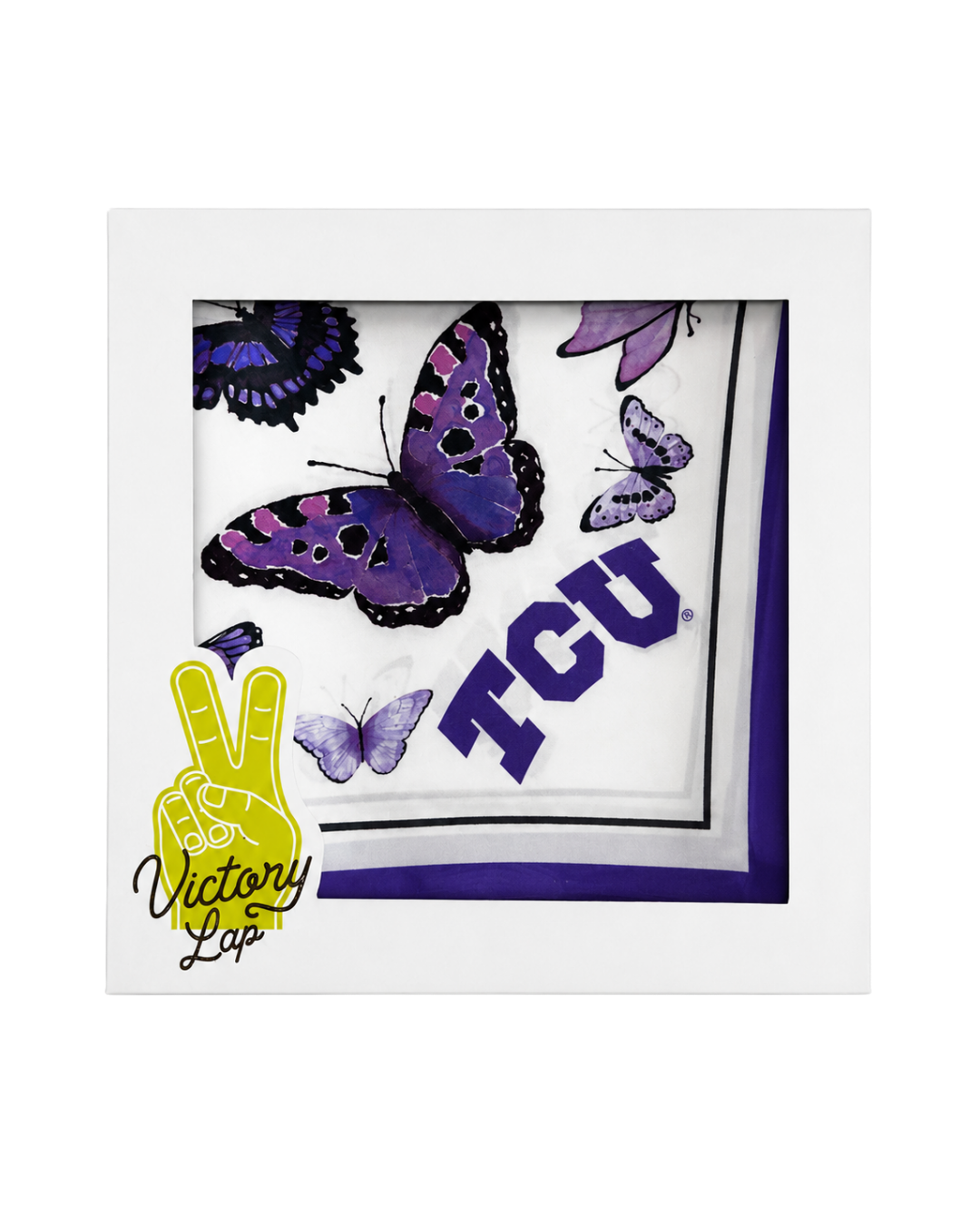 Texas Christian University (TCU) - Butterfly Square Silk Scarf
