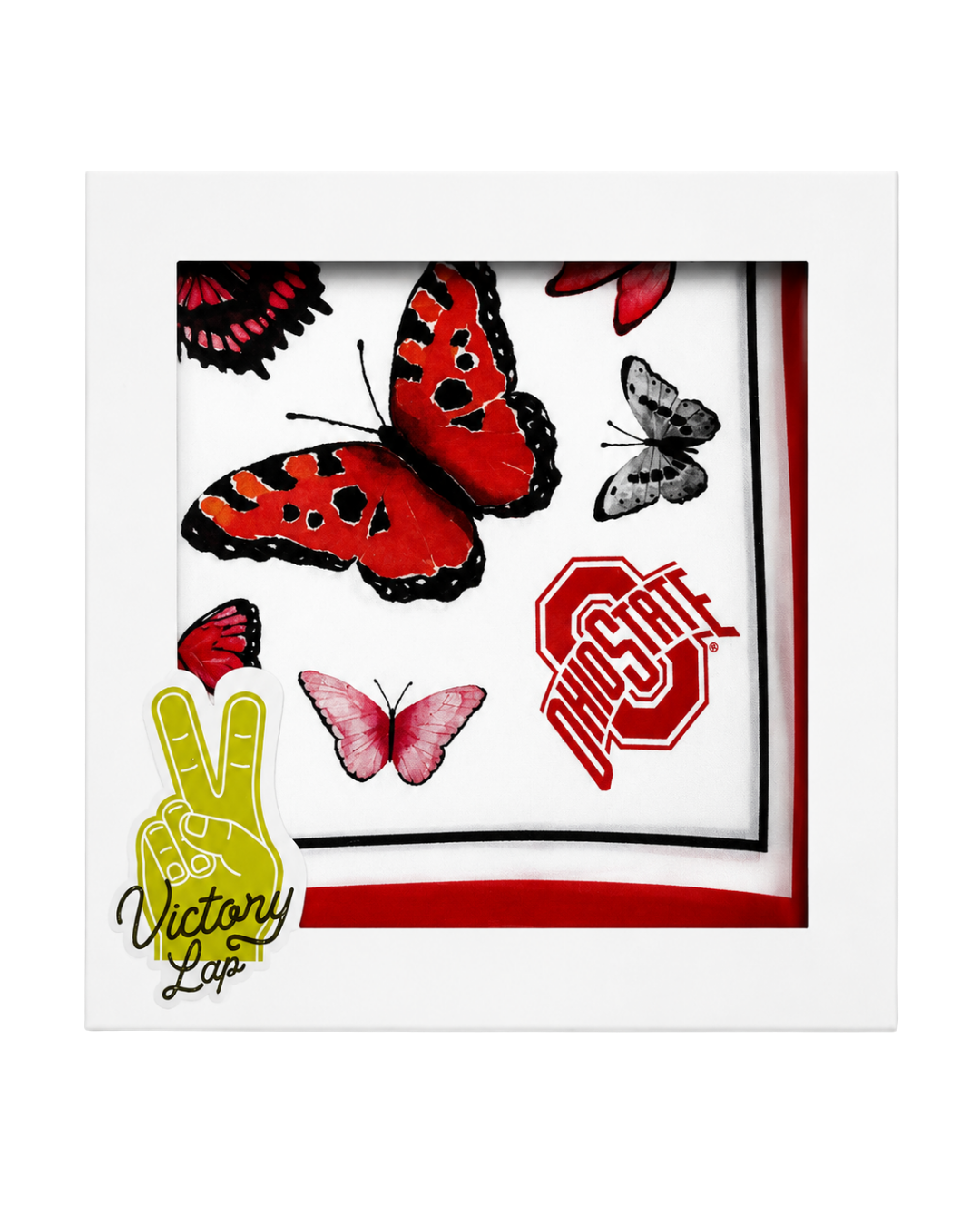 The Ohio State University - Butterfly Square Silk Scarf
