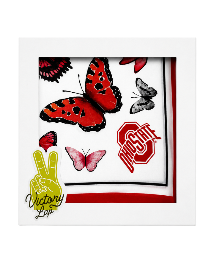 The Ohio State University - Butterfly Square Silk Scarf