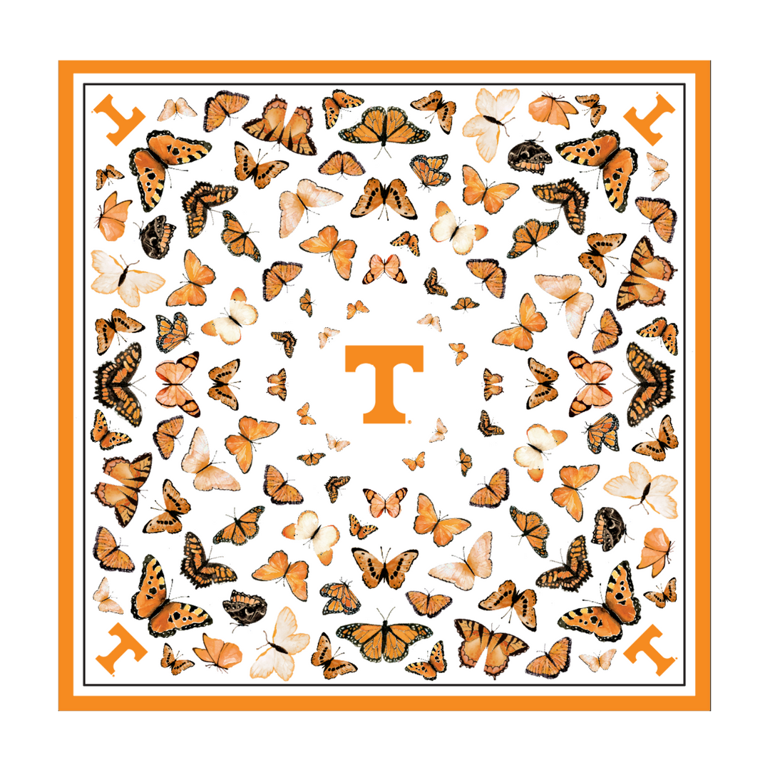 The University of Tennessee - Butterfly Square Silk Scarf