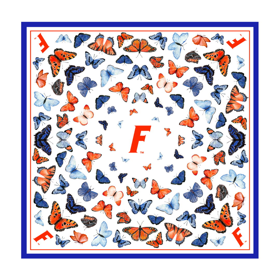 The University of Florida - Butterfly Square Silk Scarf