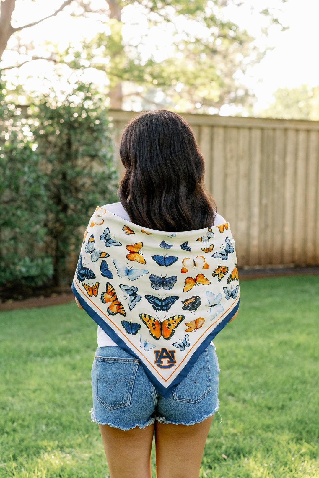 Auburn University - Butterfly Square Silk Scarf