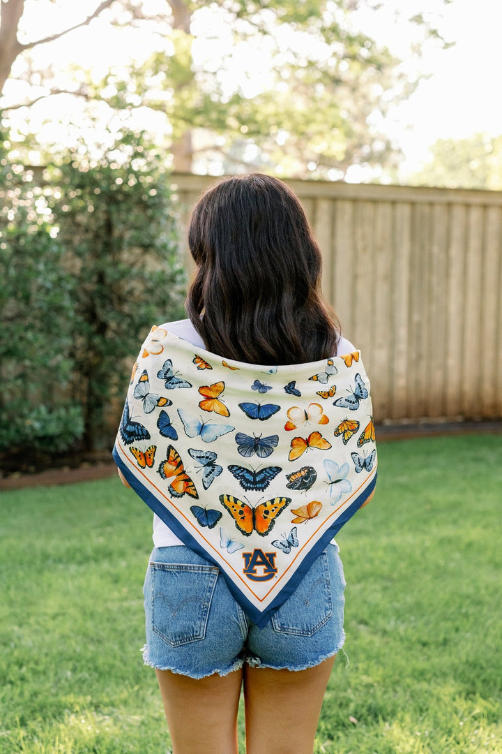 Auburn University - Butterfly Square Silk Scarf