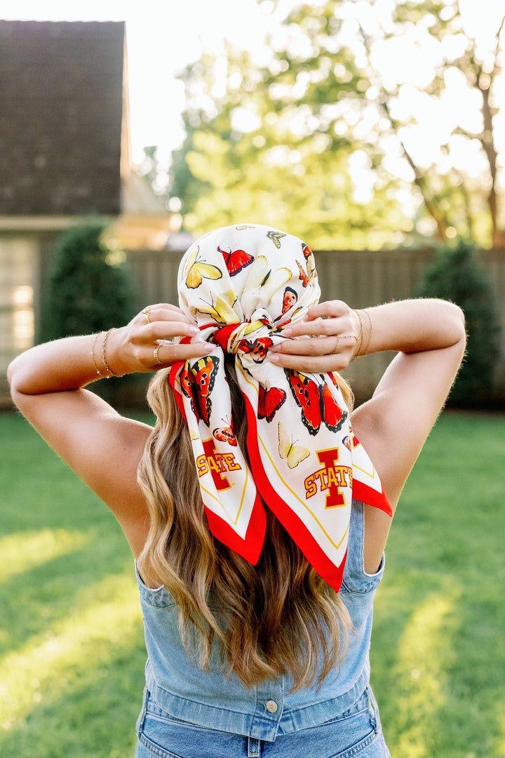 Iowa State University - Butterfly Square Silk Scarf