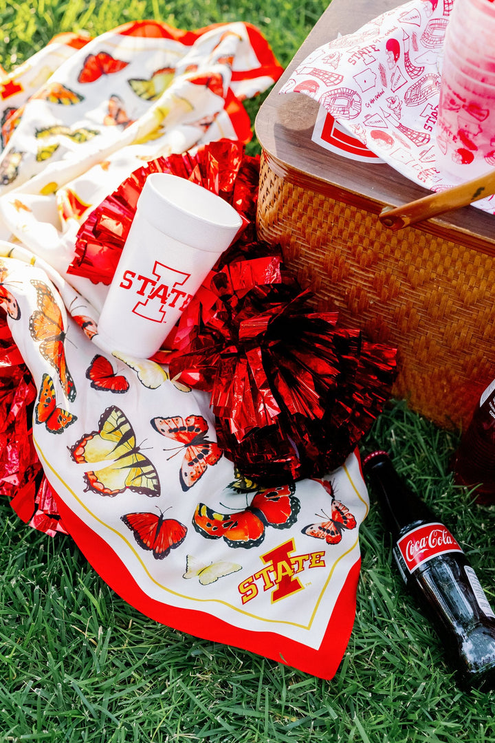 Iowa State University - Butterfly Square Silk Scarf