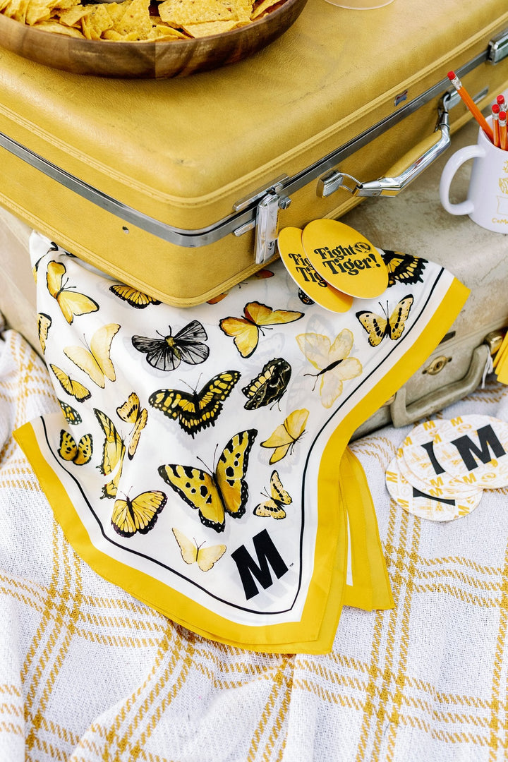 The University of Missouri (Mizzou) - Butterfly Square Silk Scarf