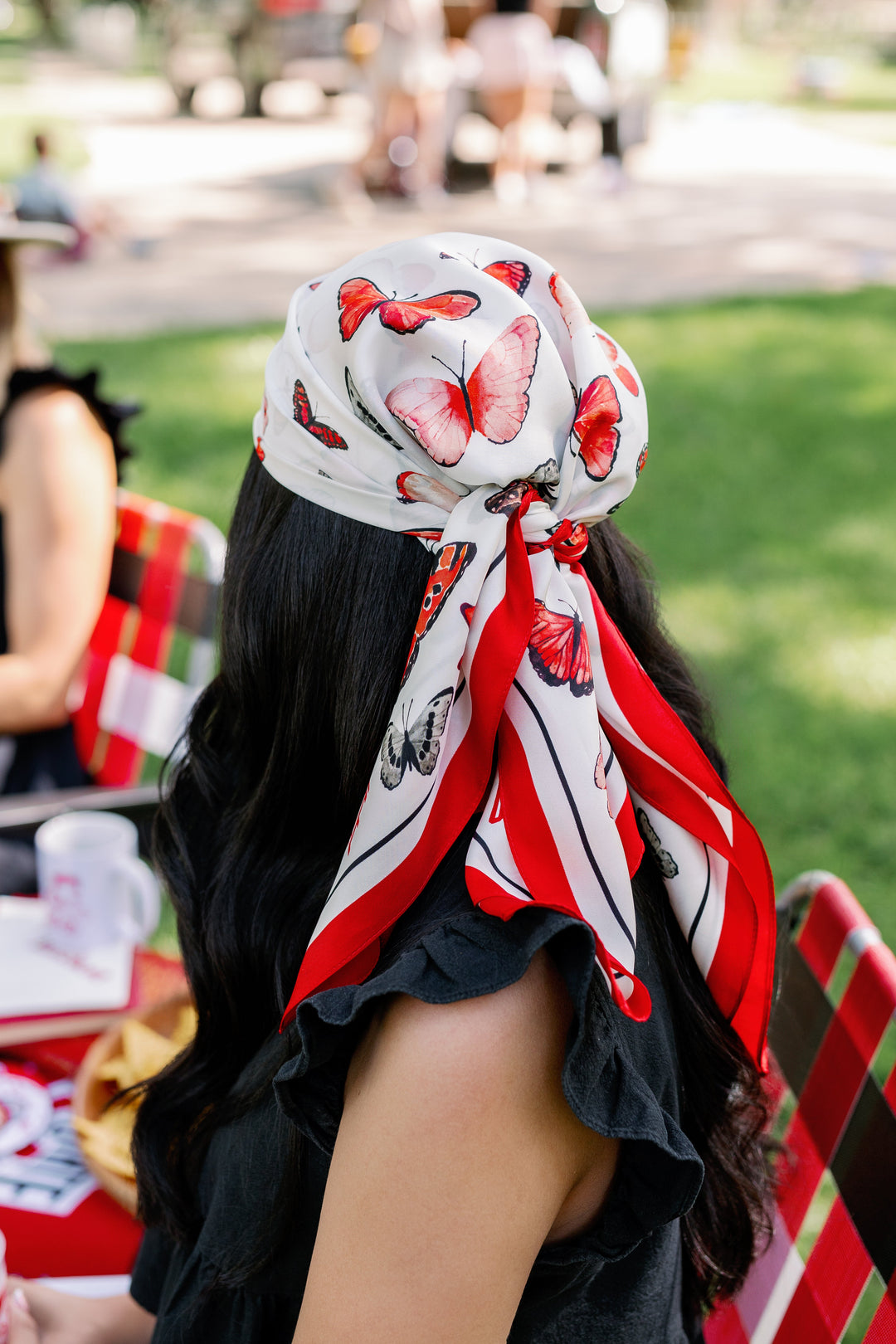 The Ohio State University - Butterfly Square Silk Scarf
